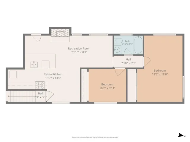 Lower Level - 2 bedrooms, 2 bathrooms (tenant occupied)