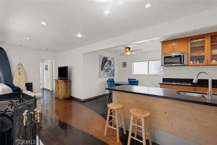 Downstairs Level: Living Room & Kitchen