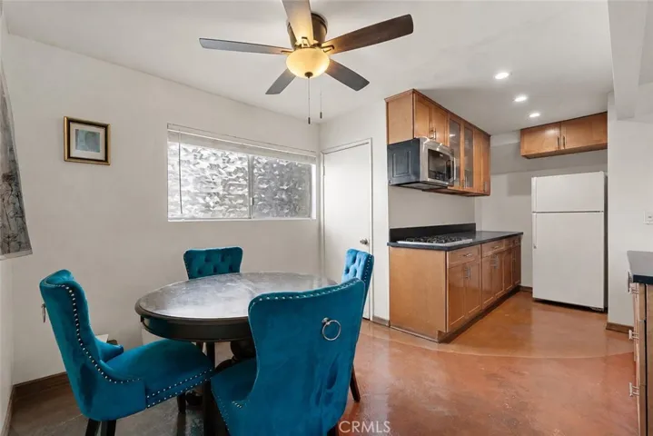 Downstairs level: Dining and kitchen