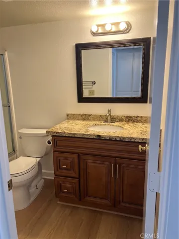 Bathroom newer cabinets and quartz counter