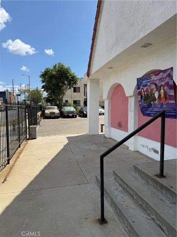 Front of Church to Gated Parking Lot