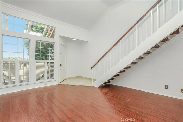 Front door, stairs to the loft.