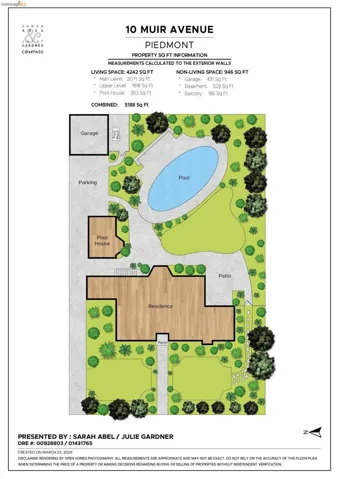 Property Site Plan. Outlining the spatial arrangement and area measurements of the property