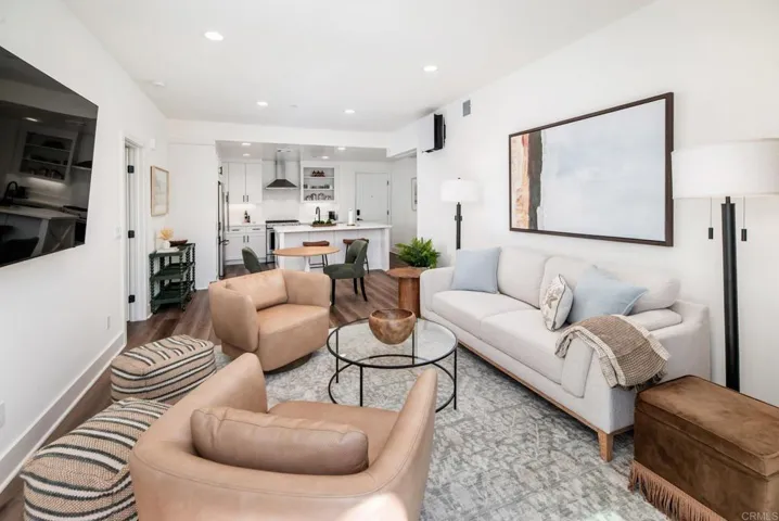 Perfectly sized great room with seamless flow for entertaining.