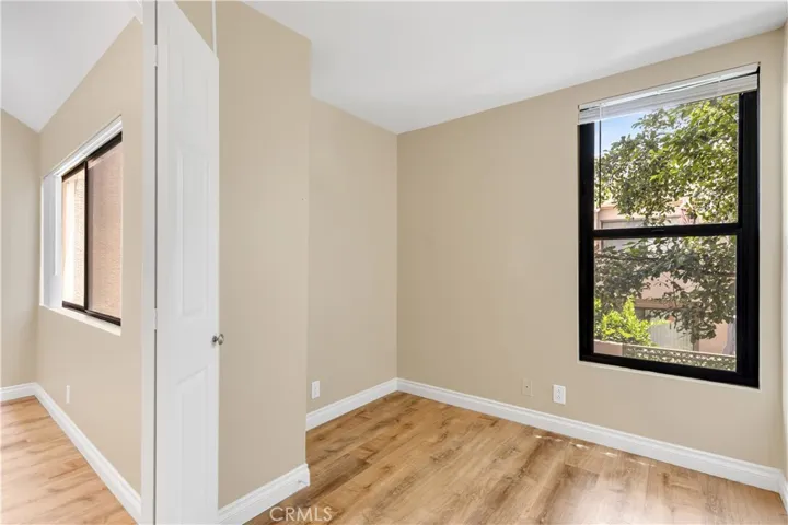 Loft that can be used as an office, reading room, or workout area.