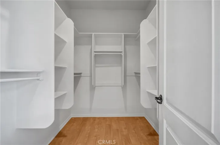 Walk-in closet in the primary bedroom