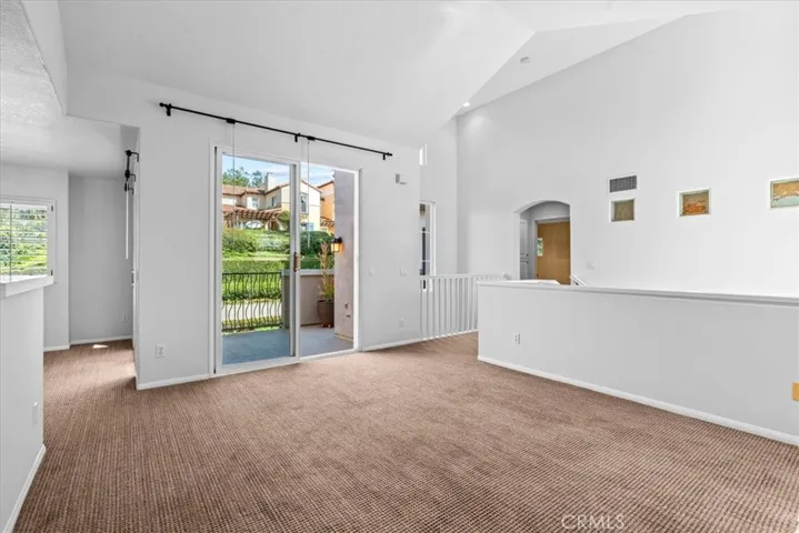 View from living room to patio deck