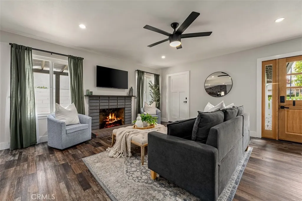 Photo includes digital alteration (fire added in fireplace)