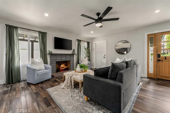 Photo includes digital alteration (fire added in fireplace)