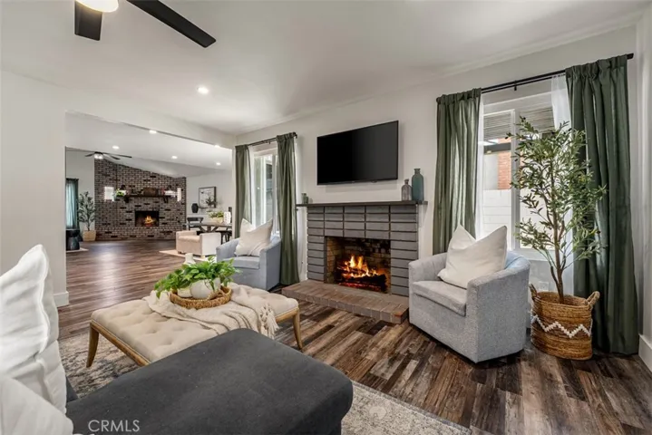 Photo includes digital alteration (fire added in fireplace)