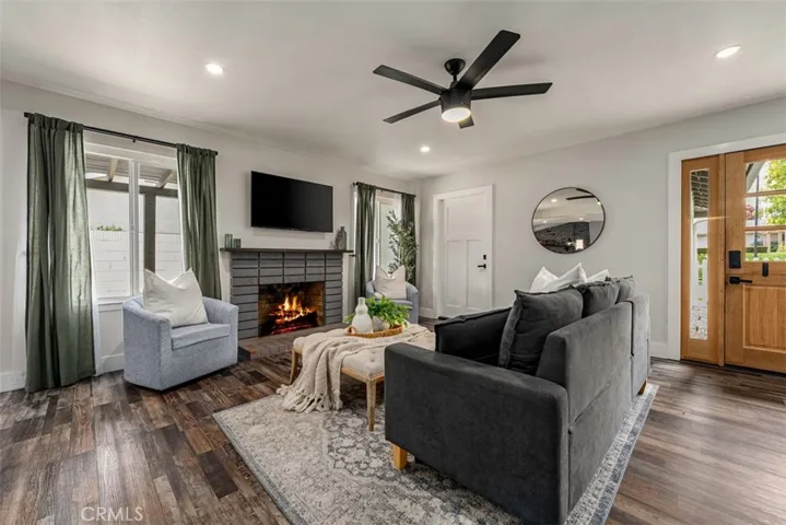 Photo includes digital alteration (fire added in fireplace)