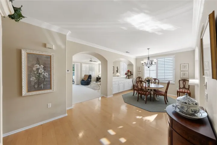 Foyer opens into the open concept