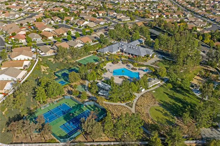 Aerial view of Clubhouse outdoor amenities