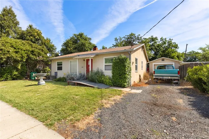 View of 1702 Sherman Avenue - House with extra deep 1 car detached garage.