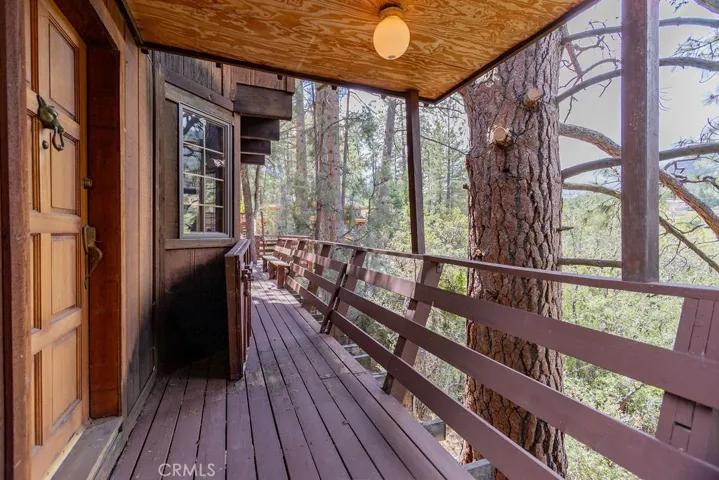 Rear deck with view.