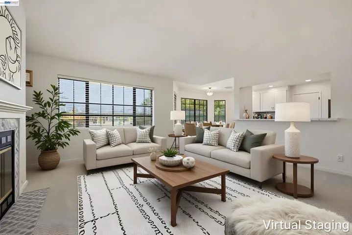 Living Room with Virtual Staging