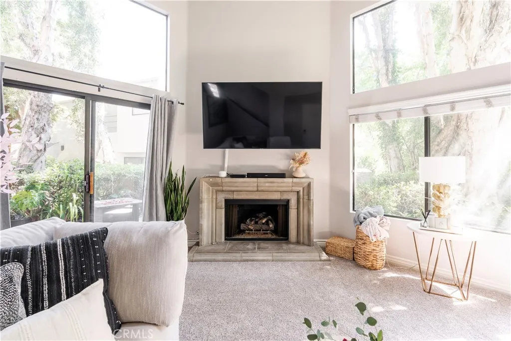 Living room fireplace