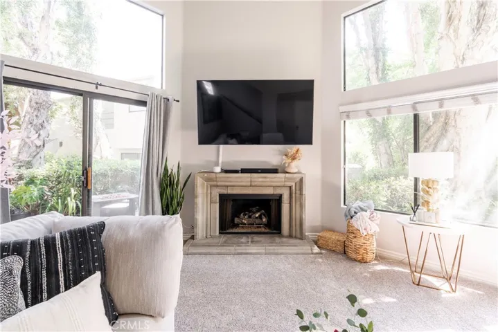 Living room fireplace