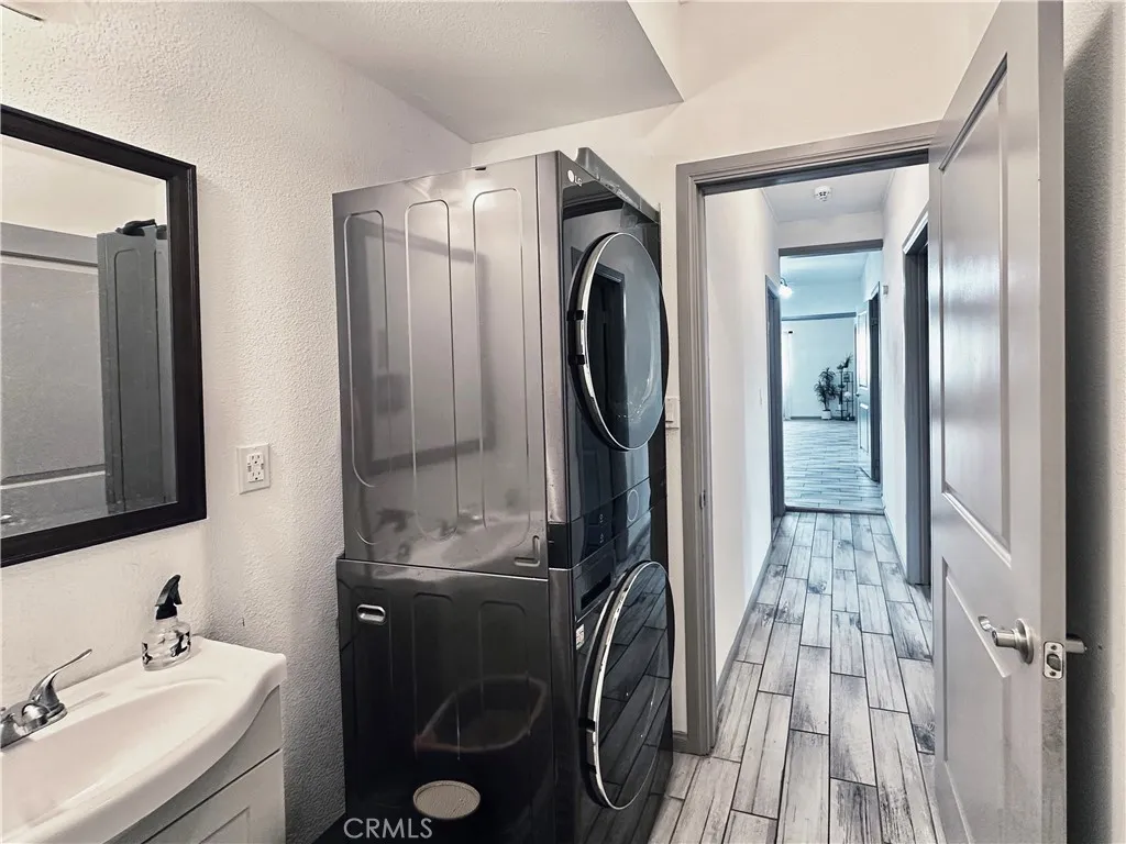 1/2 Bath with laundy area