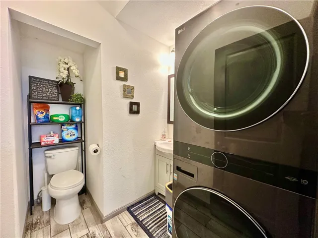 1/2 Bath with laundy area