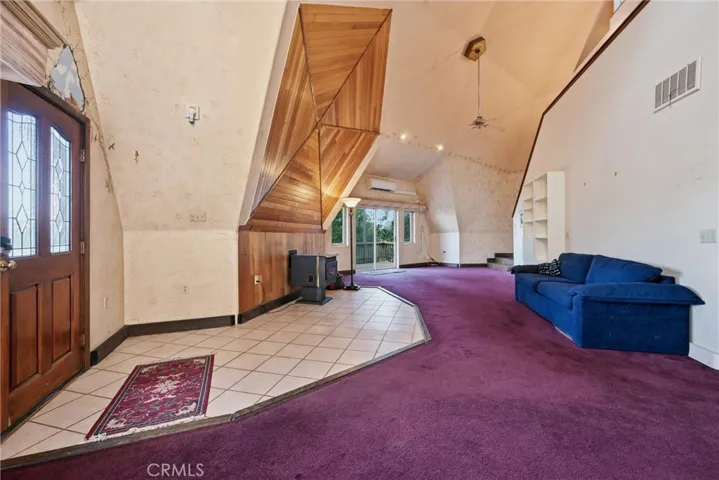 Main Level Living room with cozy pellet stove