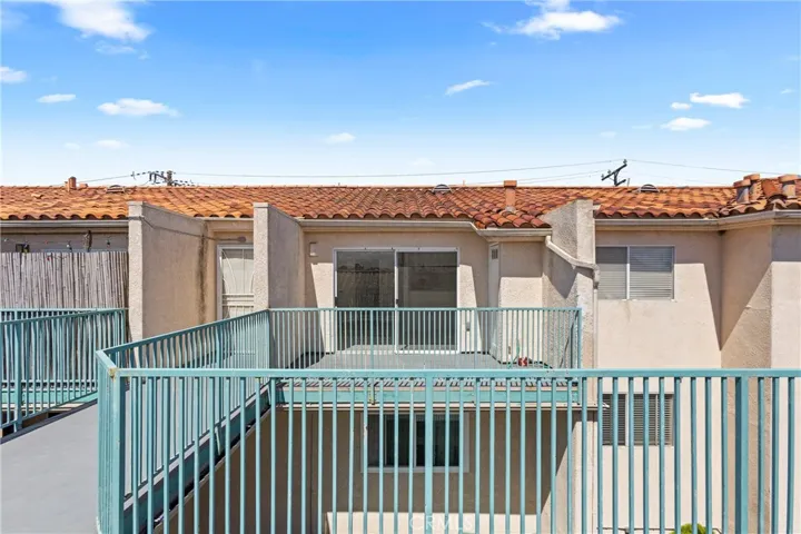 Exterior front - tall walls on either side of your balcony for more privacy.