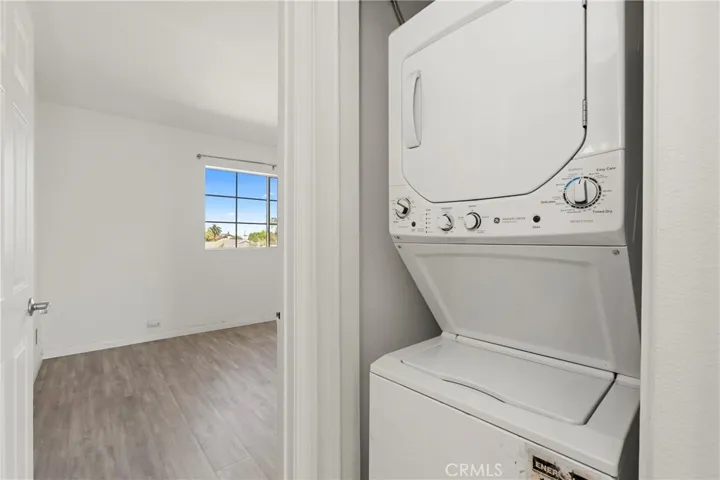 Stackable washer / dryer set is INCLUDED.