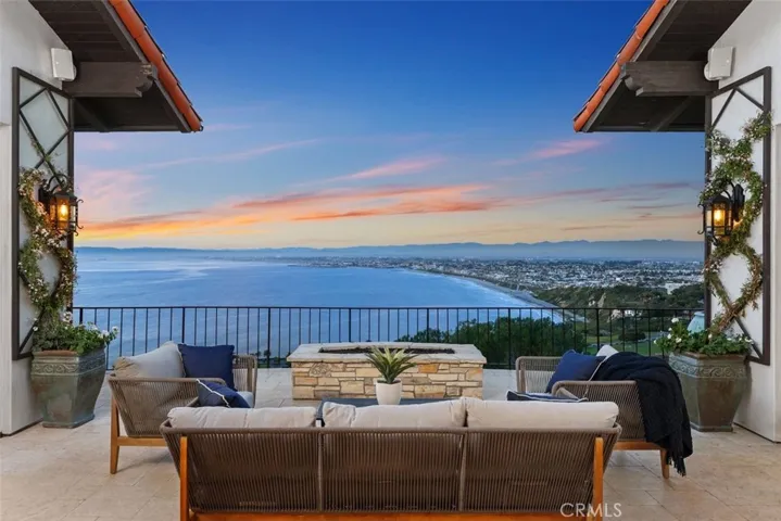 Main Level Balcony at Dusk