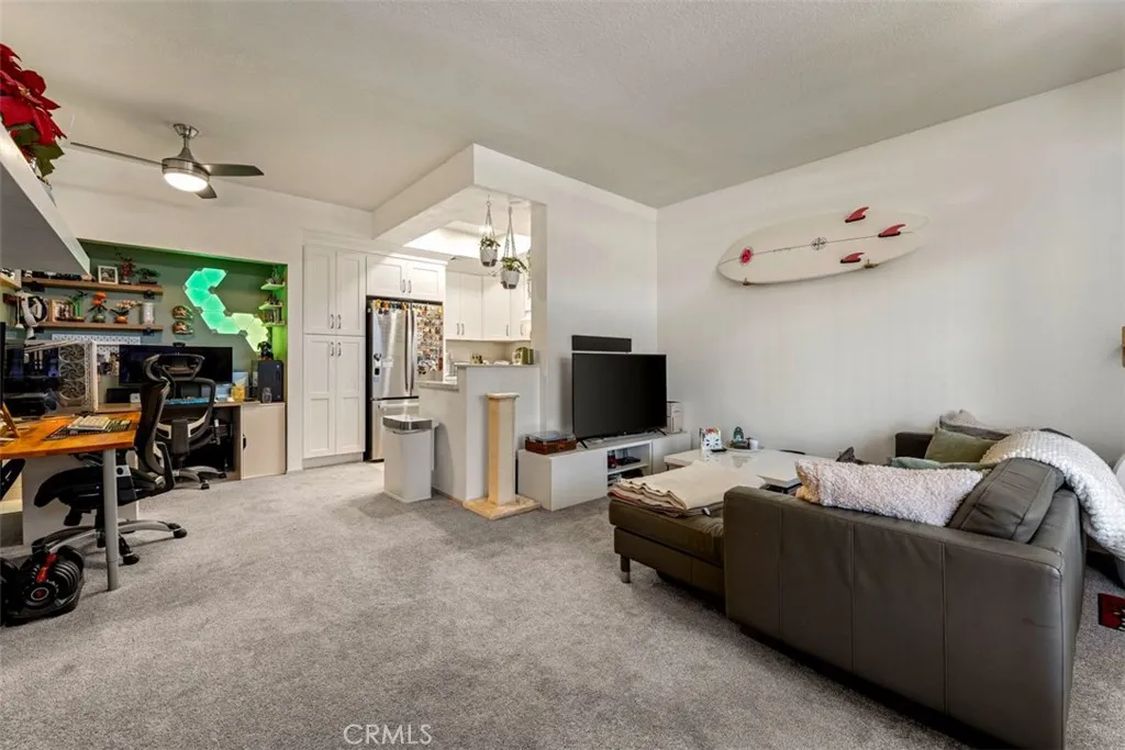 Bright living room entry area