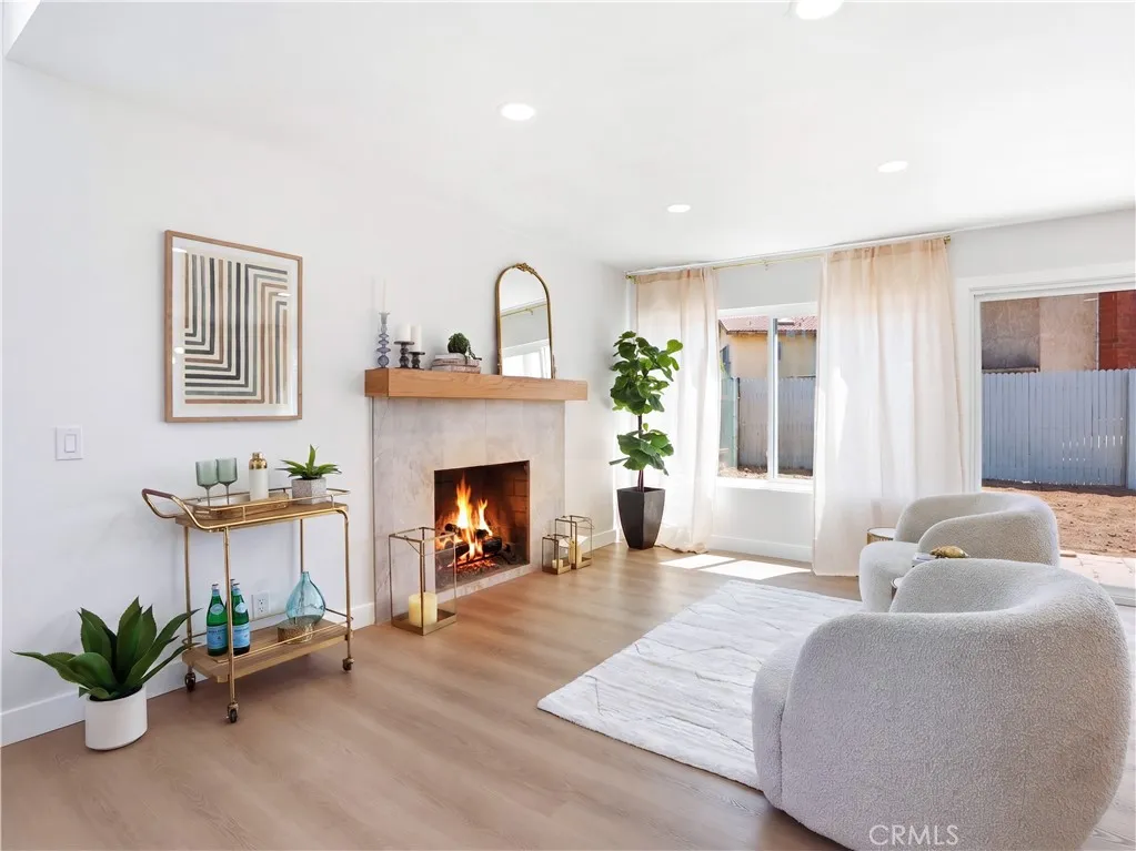 Fireplace has been digitally enhanced