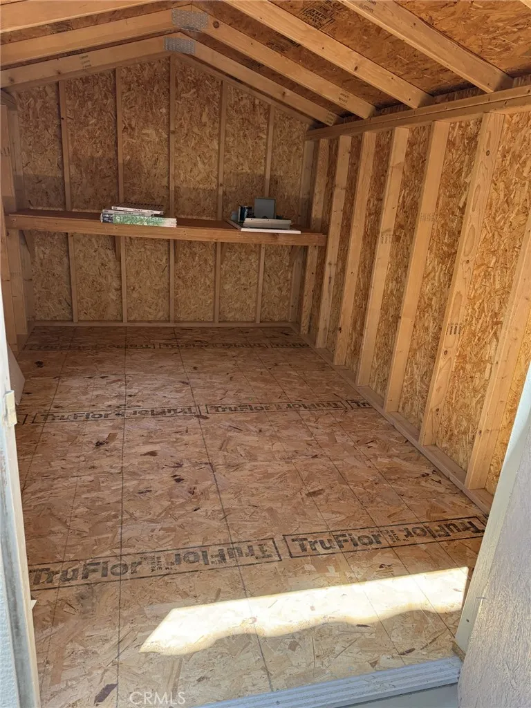 Interior view of the shed!
