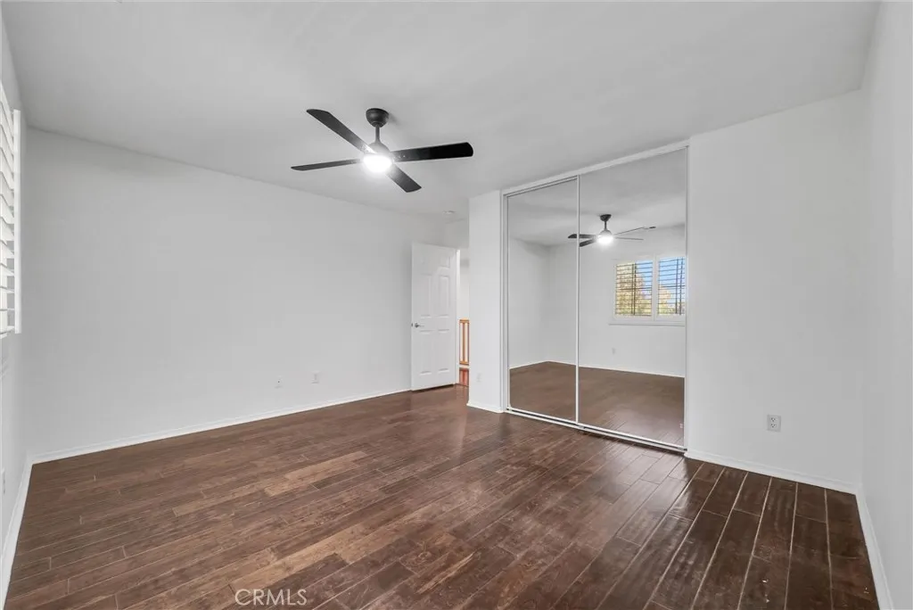Bedroom with ceiling fan!