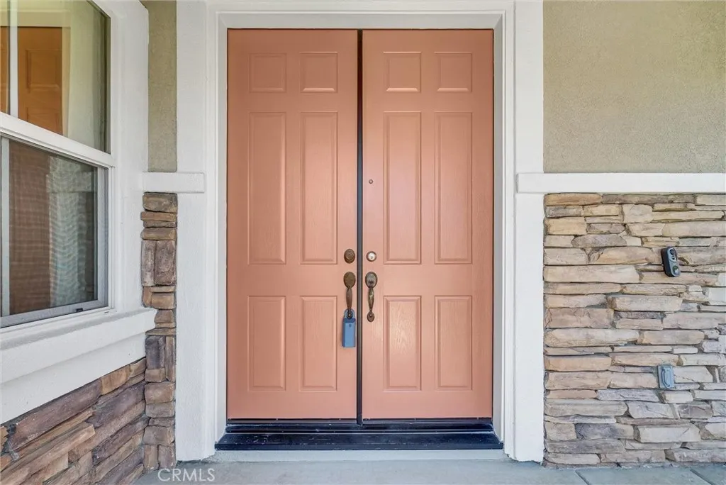 Double door entry.