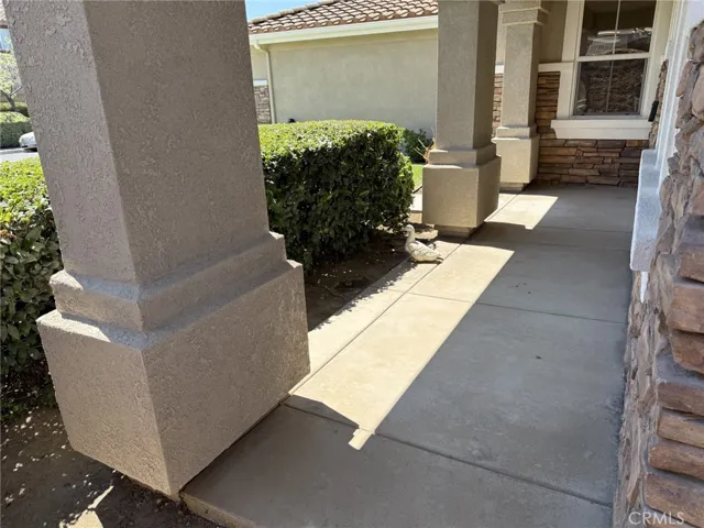 Covered porch.