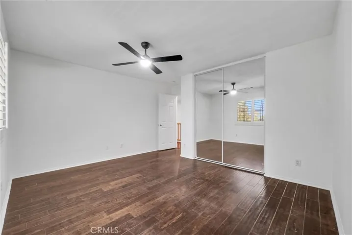 Bedroom with ceiling fan!