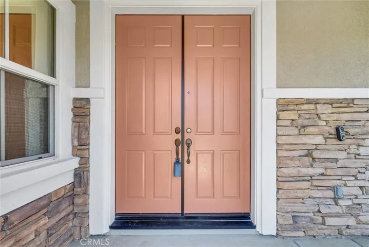Double door entry.