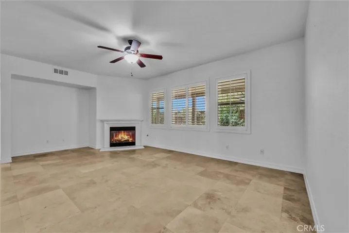 Large family room with natural light.
