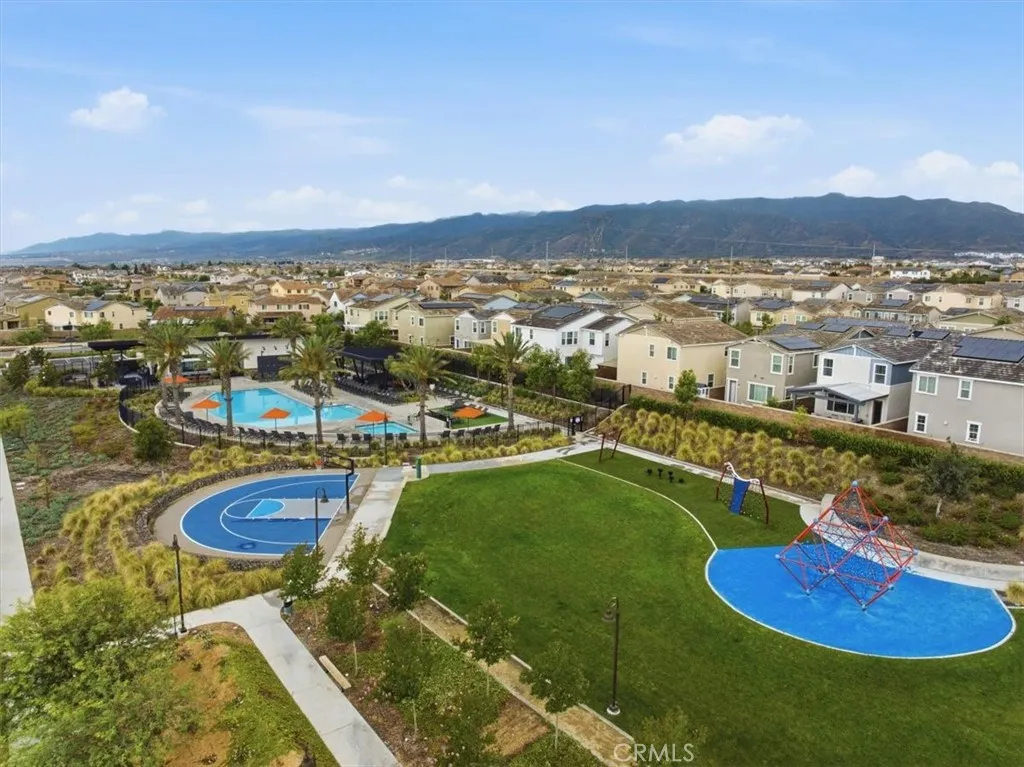 Aerial Community View of Gabion Park and Pool Area