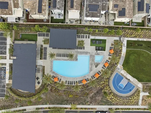 Aerial Community View of Gabion Park and Pool Area