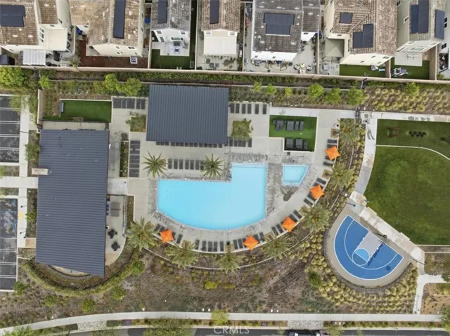 Aerial Community View of Gabion Park and Pool Area
