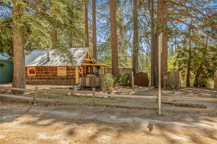 Side view of home with level parking