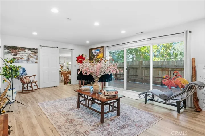 Family room with full bathroom