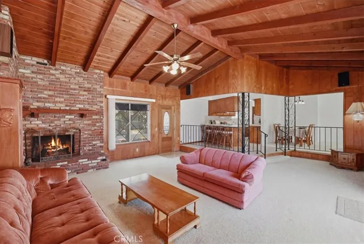 Family room open to kitchen