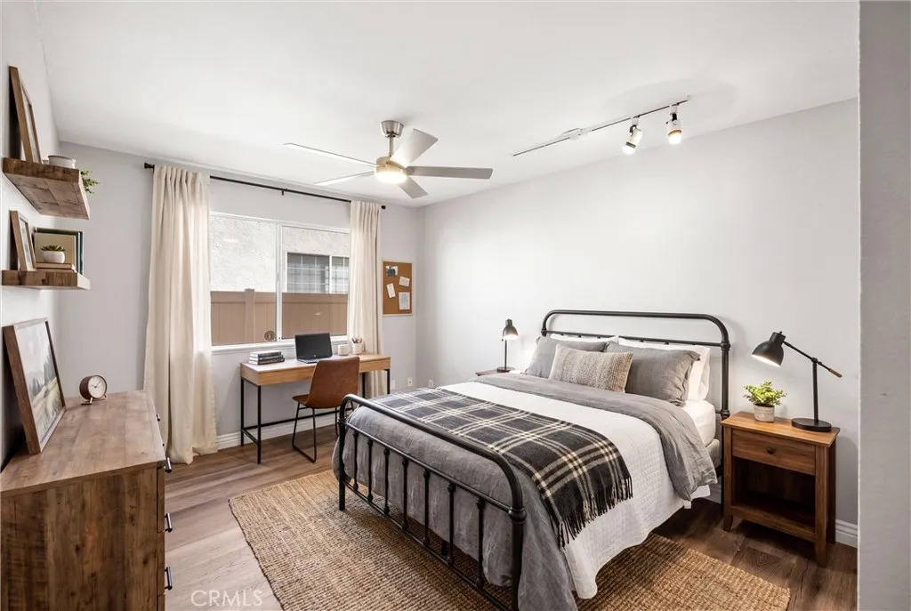 Bedroom on main floor virtually staged