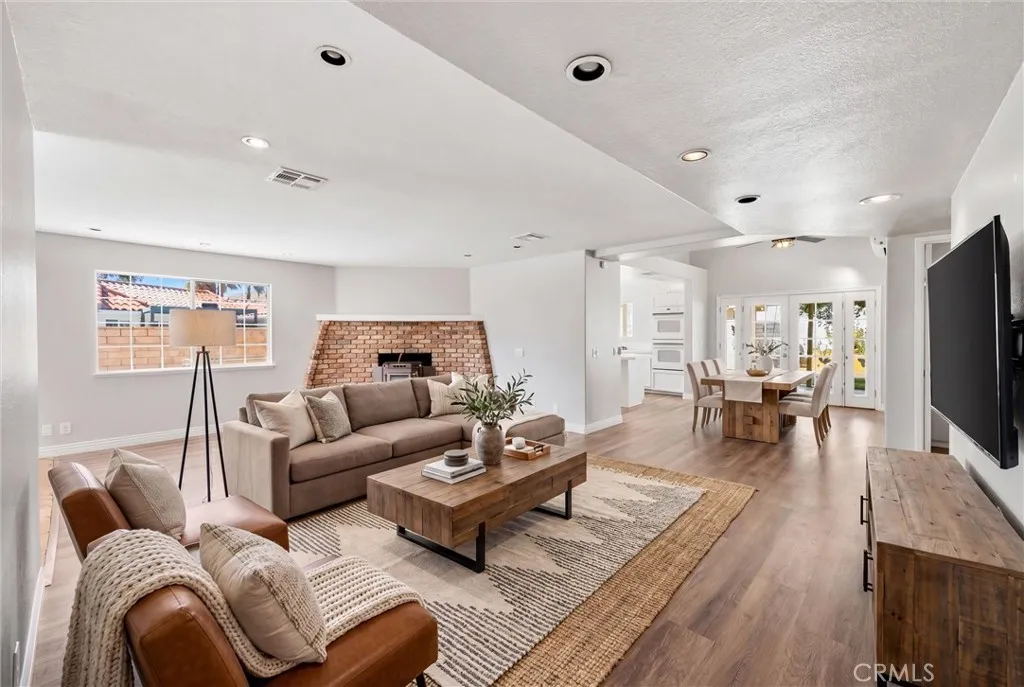 Family room virtually staged