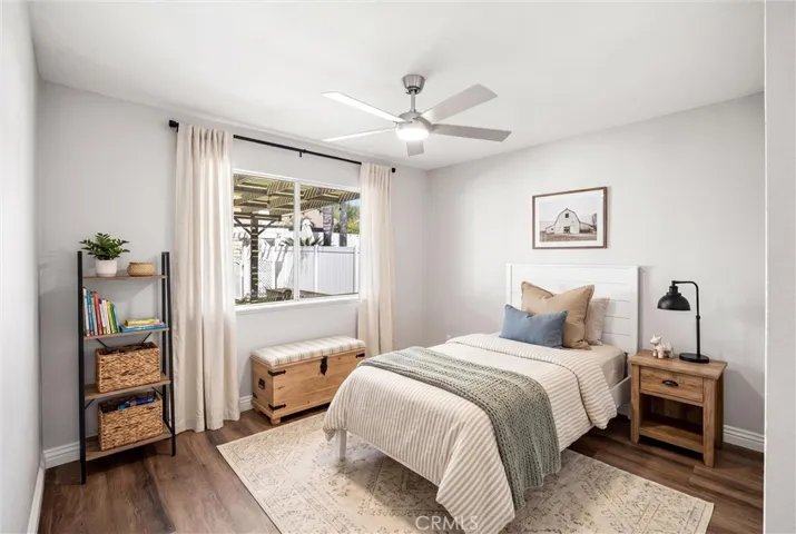 Bedroom on main floor virtually staged