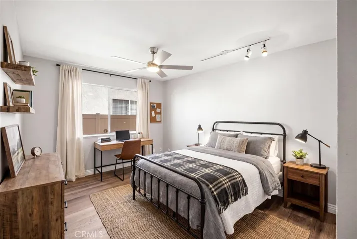 Bedroom on main floor virtually staged