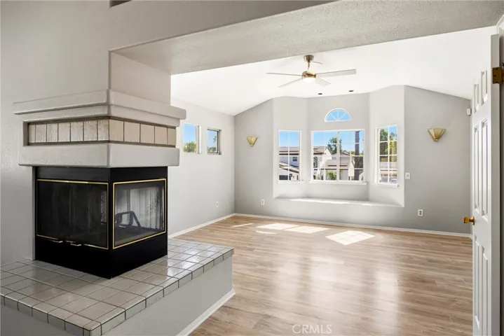 Fireplace in primary suite