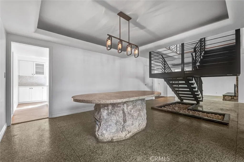 Built-in serving/dining table