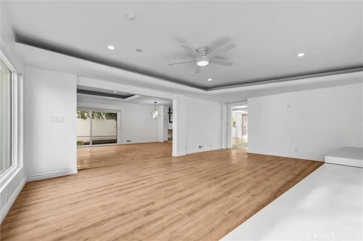 View from informal living room to formal living room